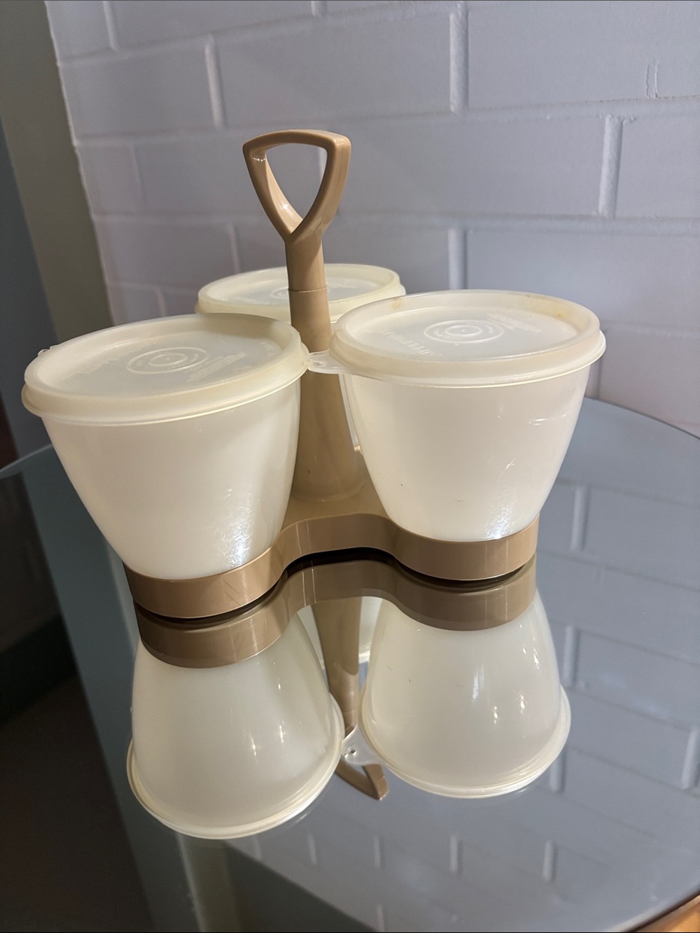 Vintage Classic Tupperware Condiment / Snack Containers With Lids